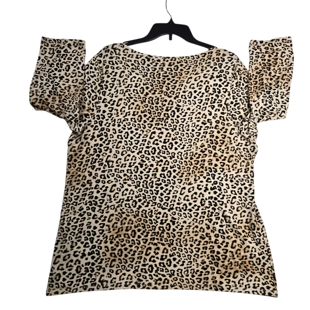 Chico's Animal Print‎ V-Neck 3/4 Sleeve Tunic Top